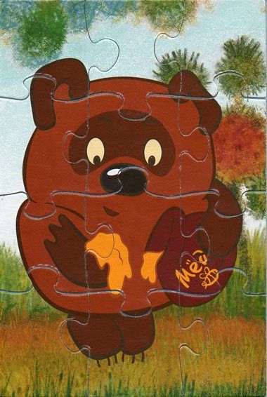 Пазлы из мультиков Винни Пух.