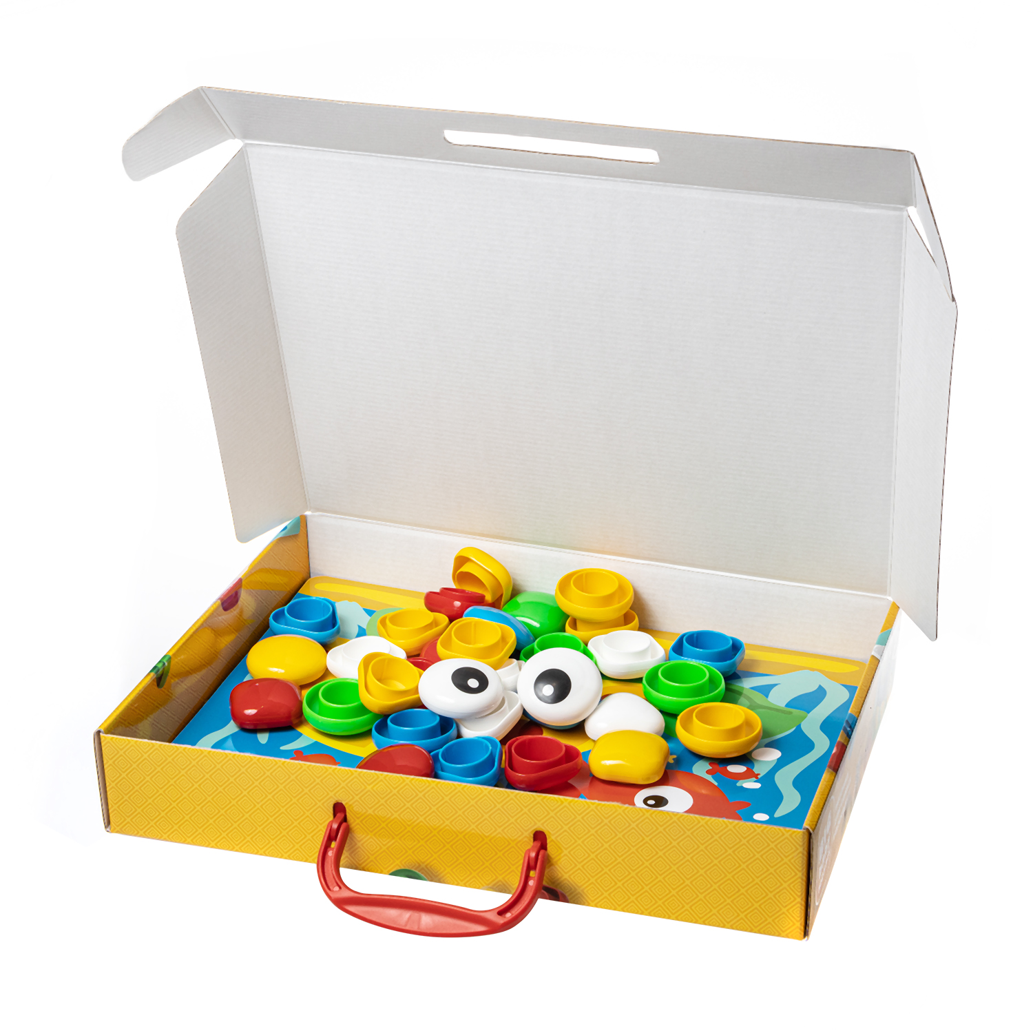 Игрушечная мозаика «Животные» 32 фишки-пуговички Игрушечная мозаика «Животные» 32 фишки-пуговички