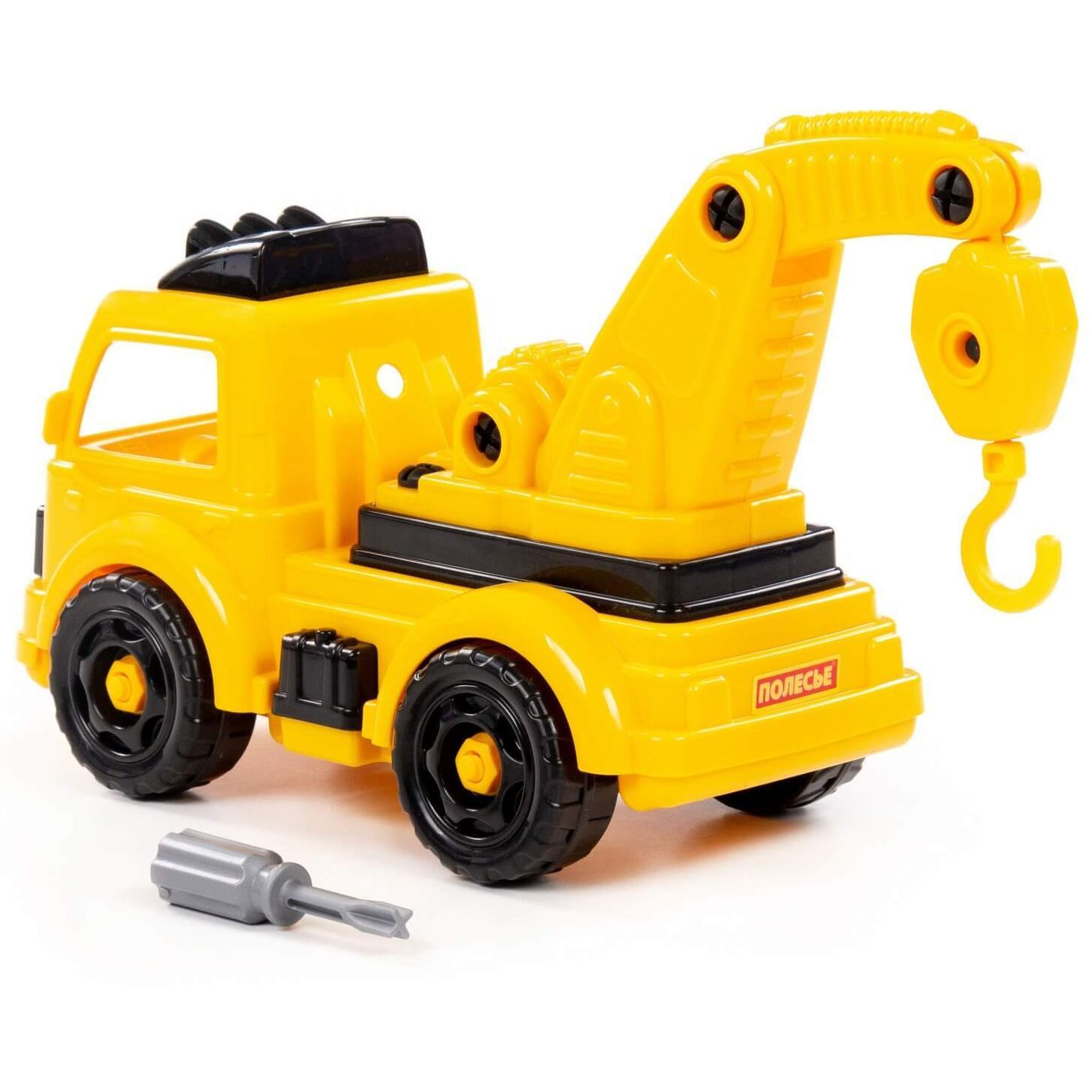 Игрушка машинка кран-эвакуатор "Строительная техника" 32,8 см модель для сборки 36 эл. Полесье