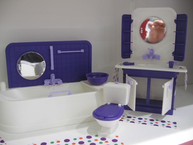 Ванная для куклы. Игрушечная ванная. Ванная для куклы. Игрушечная ванная.