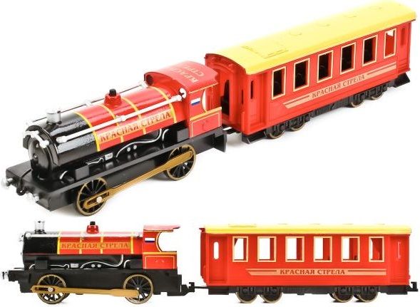 Поезд с вагоном Красная стрела 14 см