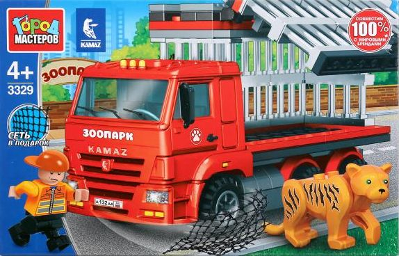 Конструктор "Город мастеров" Камаз с клеткой 110 дет.