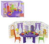 Кукольная столовая комната с интерьером Кукольная столовая комната с интерьером