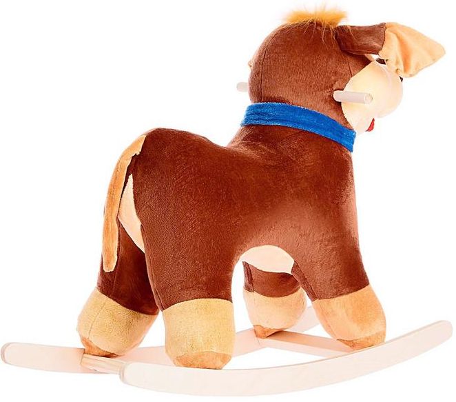 Собака качалка плюшевая