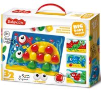 Игрушечная мозаика «Животные» 32 фишки-пуговички Игрушечная мозаика «Животные» 32 фишки-пуговички