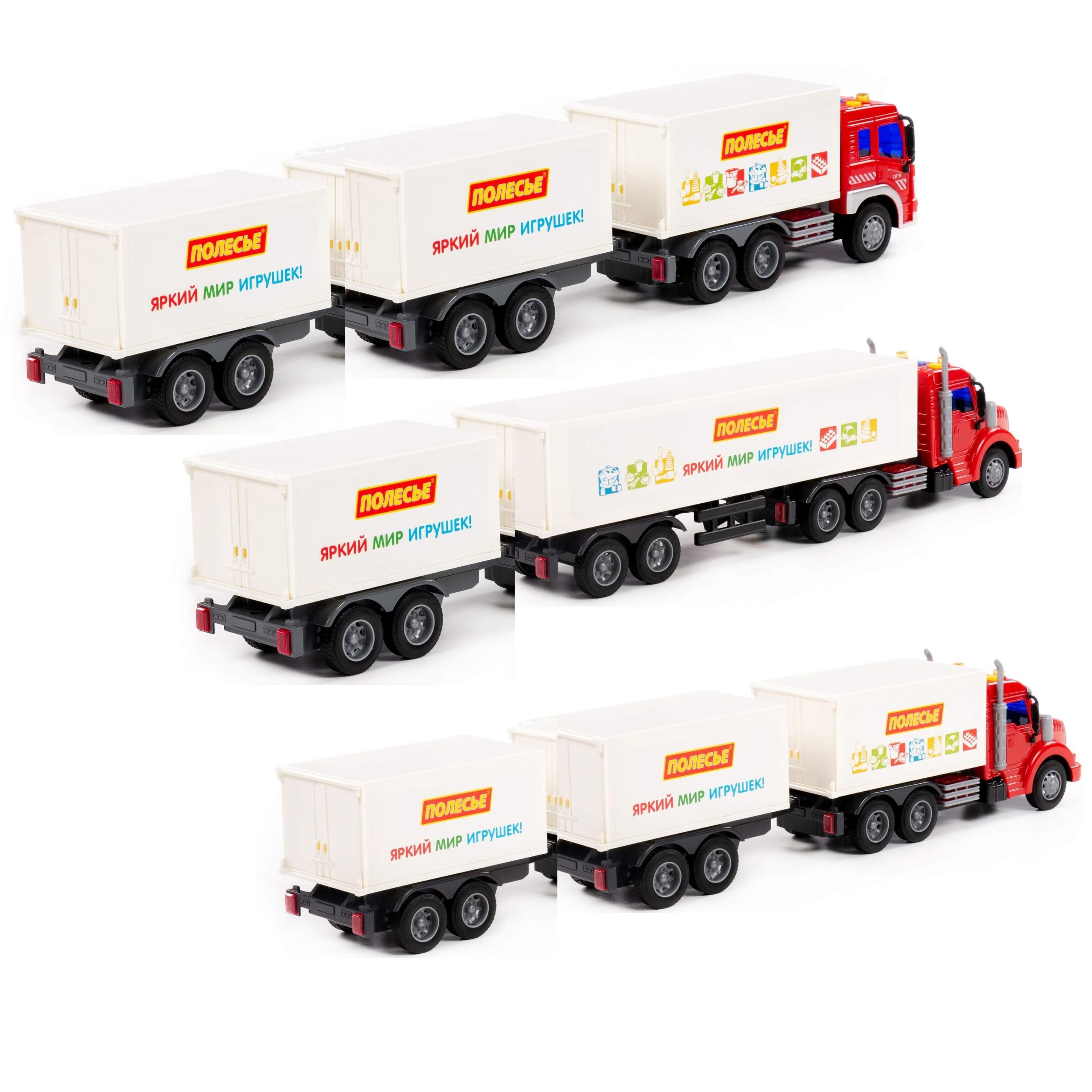 Прицеп 20,8 см для грузовиков Полесье серии Профи  Сити  МАЗ для игры в автопоезда Прицеп 20,8 см для грузовиков Полесье серии Профи  Сити  МАЗ для игры в автопоезда