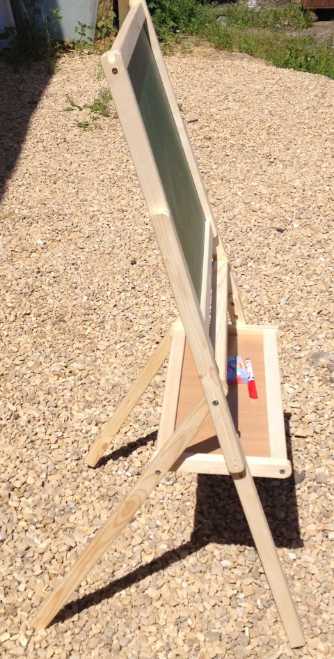 Деревянный мольберт с поворотной магнитно маркерной доской