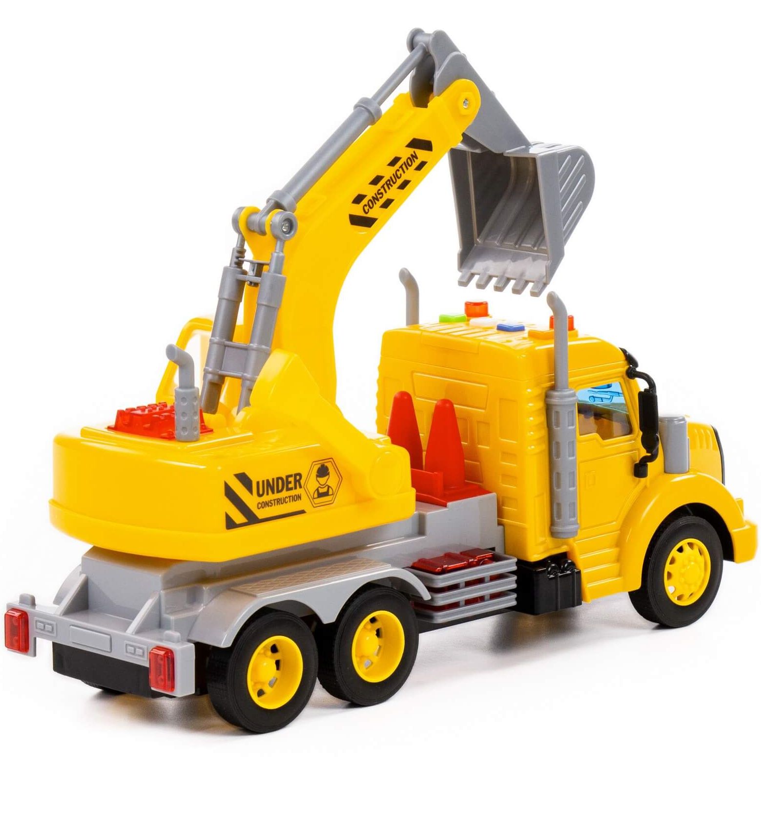 Игрушечный экскаватор "Профи" желтый 29 см