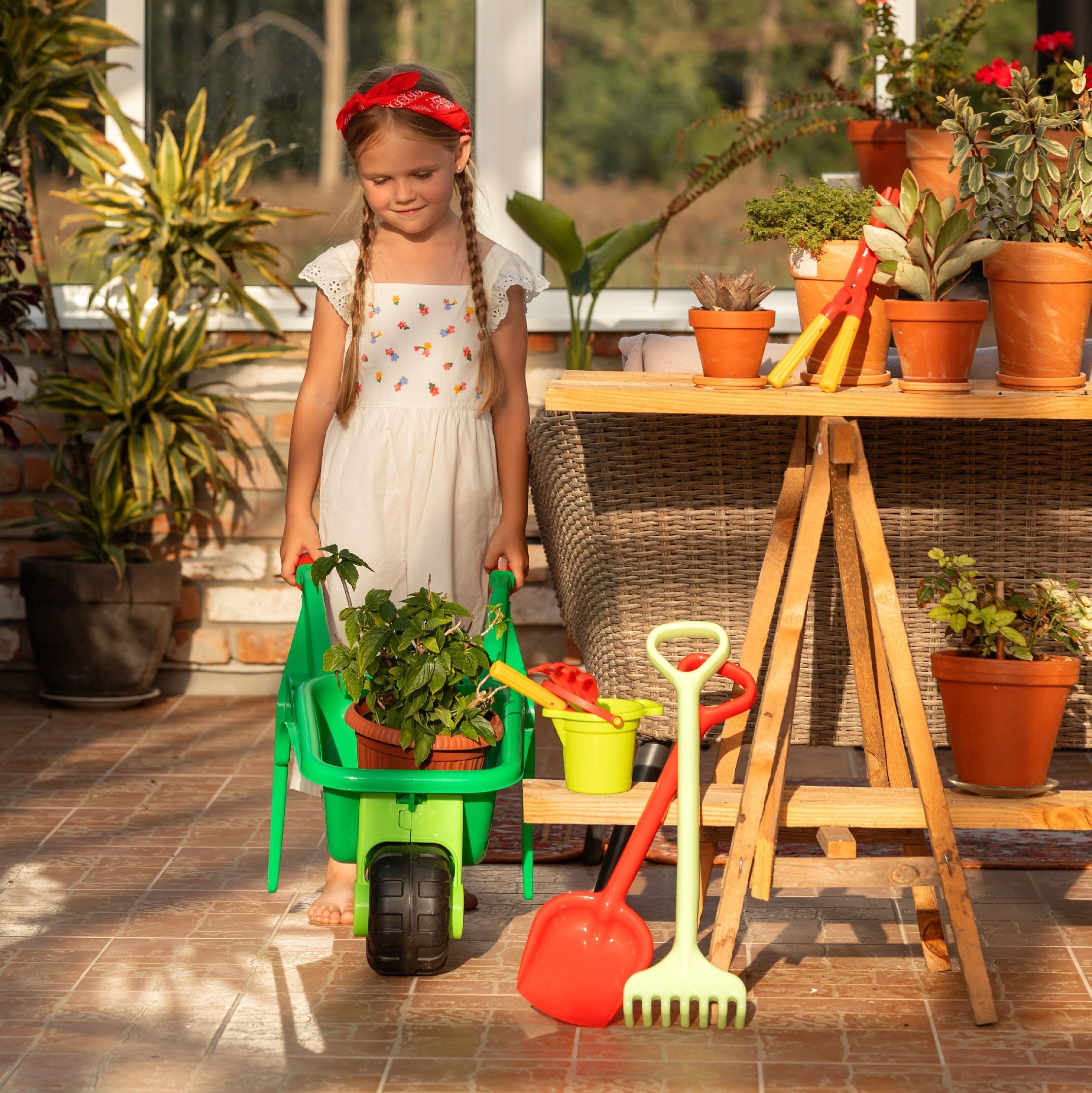 Набор 4 шт. лопатка Полесье детская для игры с песком 49,5 см