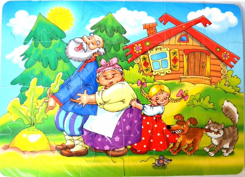 Пазлы сказки Репка