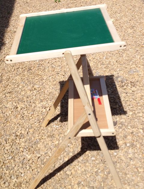 Деревянный мольберт с поворотной магнитно маркерной доской