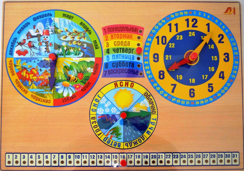 Детский календарь природы. Календарь природы с часами