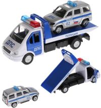 Игрушечный полицейский эвакуатор Газель с полицейской машиной УАЗ Patriot 12 см Игрушечный полицейский эвакуатор Газель с полицейской машиной УАЗ Patriot 12 см