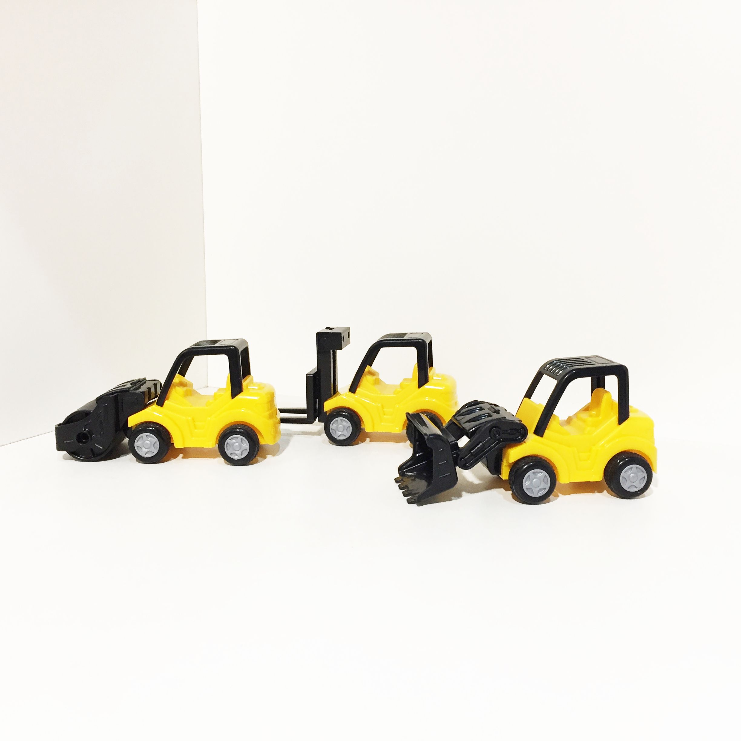 Набор 3 шт. дорожно-строительной техники для песочницы каток, погрузчик, атокар Полесье
