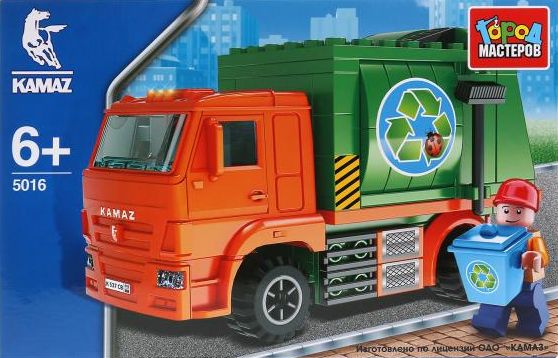 Конструктор "Город мастеров" Мусоровоз Камаз 6520