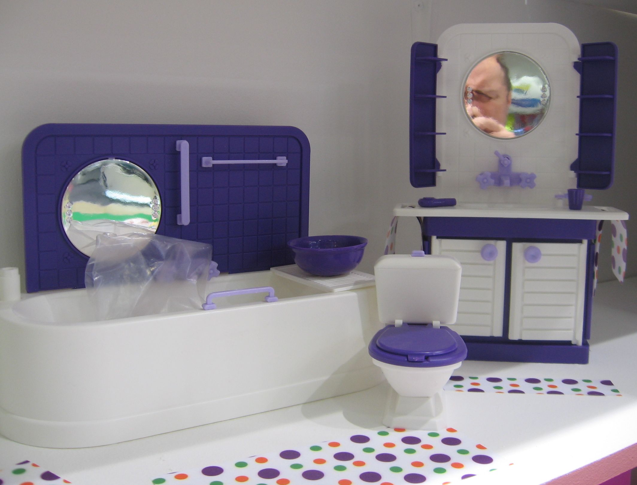 Ванная для куклы. Игрушечная ванная. Ванная для куклы. Игрушечная ванная.