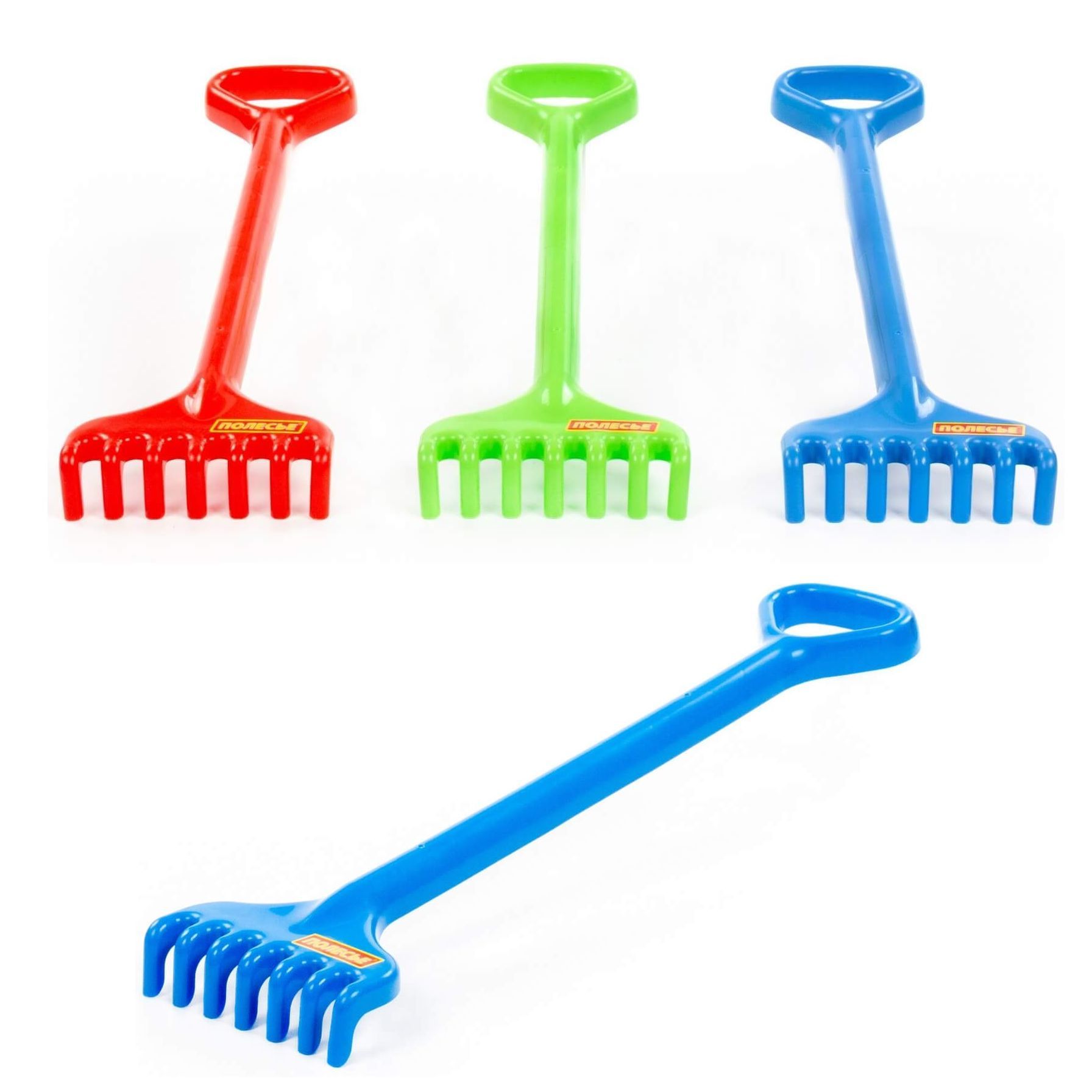 Набор - 3 шт. грабли большие 50 см детские для песочницы