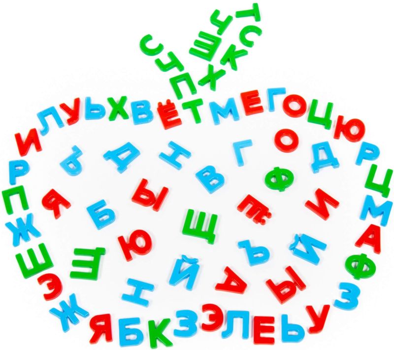 Набор "Три кота" буквы на магнитах 66 эл.