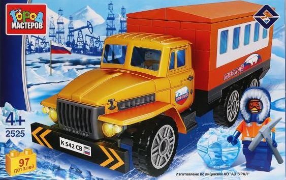 Конструктор "Город мастеров" Арктика Урал 4320 Вахтовка 97 дет.