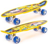 Детский скейт с наклейкой и синими колёсами 59 см Детский скейт с наклейкой и синими колёсами 59 см