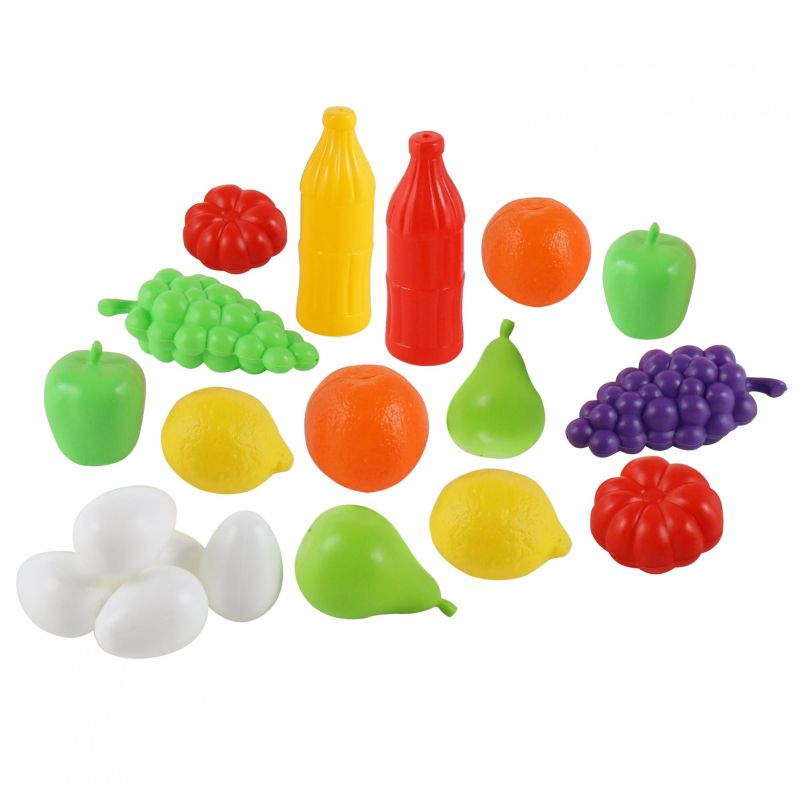 Игрушка тележка супермаркет розовая с продуктами Полесье