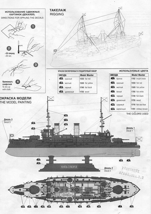 Сборная модель корабля Эскадренный броненосец Князь Суворов 9026
