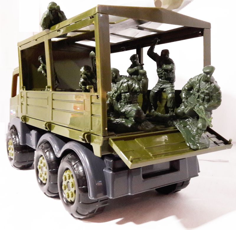 Игрушка военная машина фура с тентом - 39 см для перевозки солдатиков Игрушка военная машина фура с тентом - 39 см для перевозки солдатиков