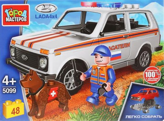 Конструктор "Город мастеров" Lada 4х4 Спасатели 48 дет.