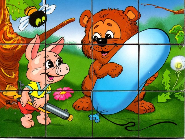 Кубики с картинками Винни-Пух