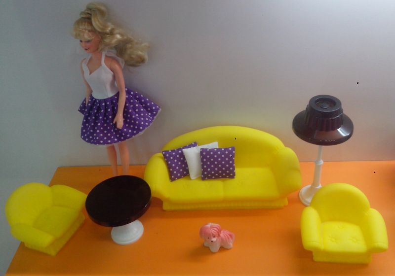 Кукольная мягкая мебель Гостиная Конфетти