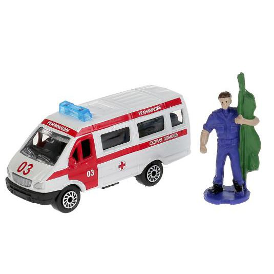 Игрушечный набор машинка и фигурка в яйце Скорая помощь