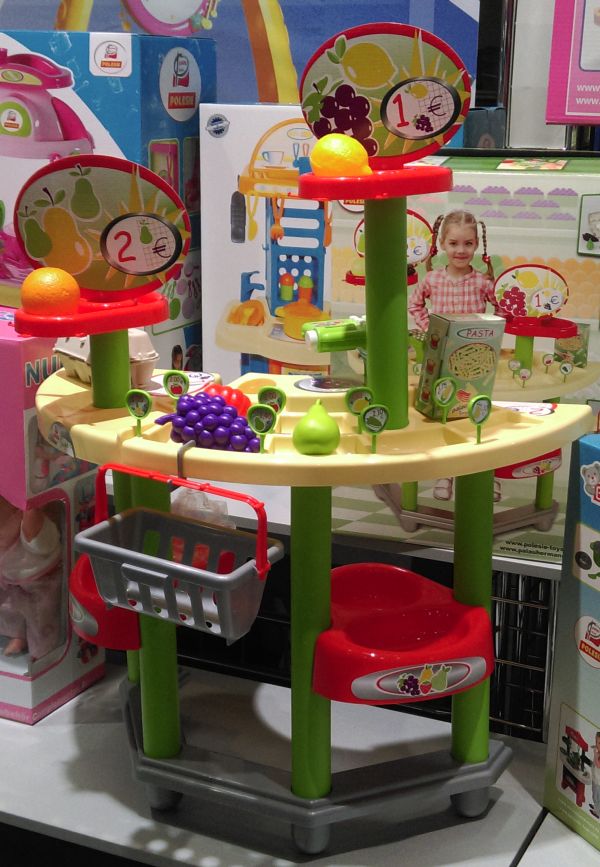 Игровой супермаркет с овощами и корзинкой