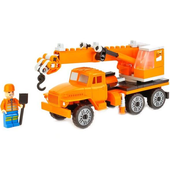 Конструктор "Город мастеров" Стройка Урал 4320 с Краном 119 дет.