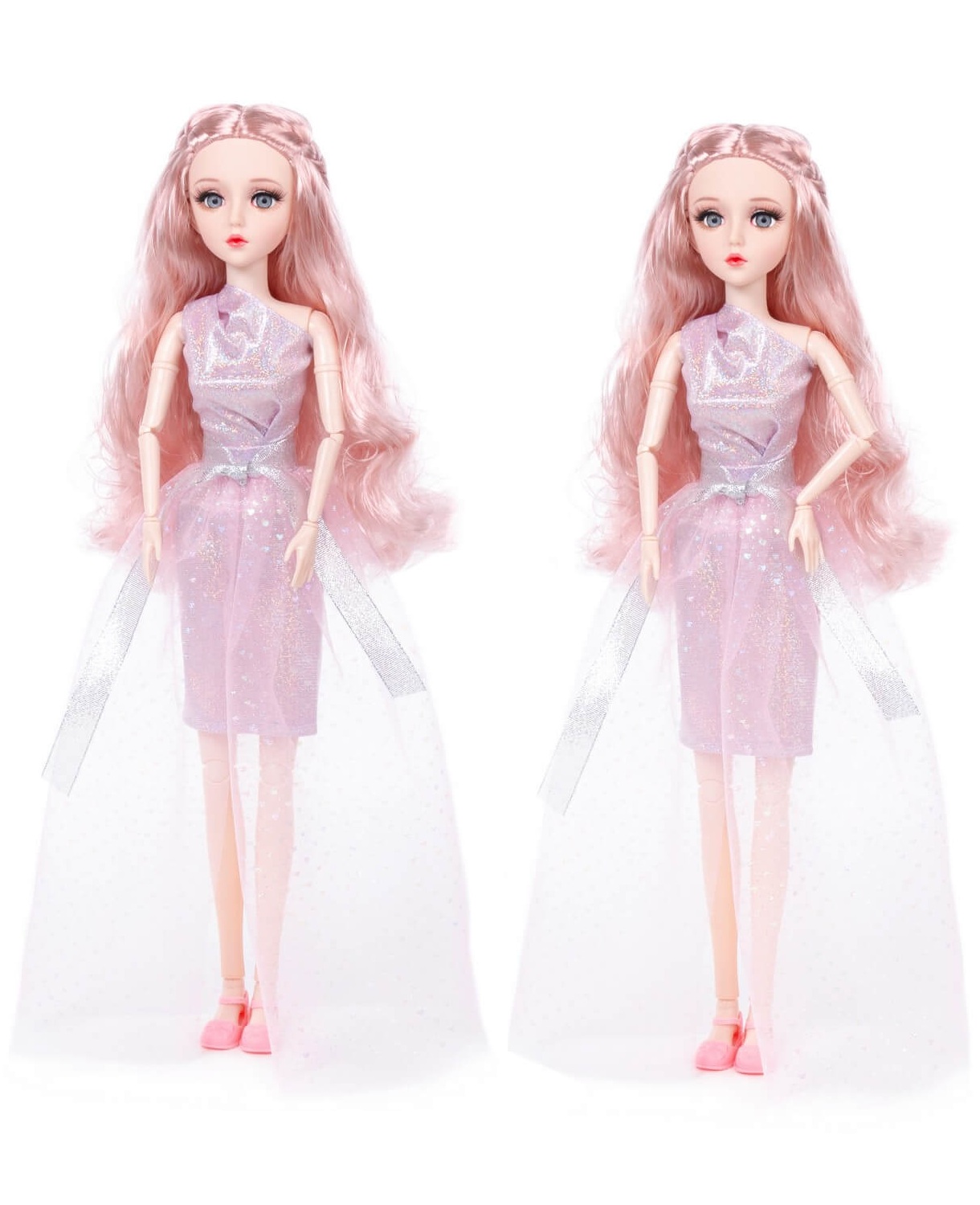 Кукла Александра в платье с розовой юбкой - рост 55 см