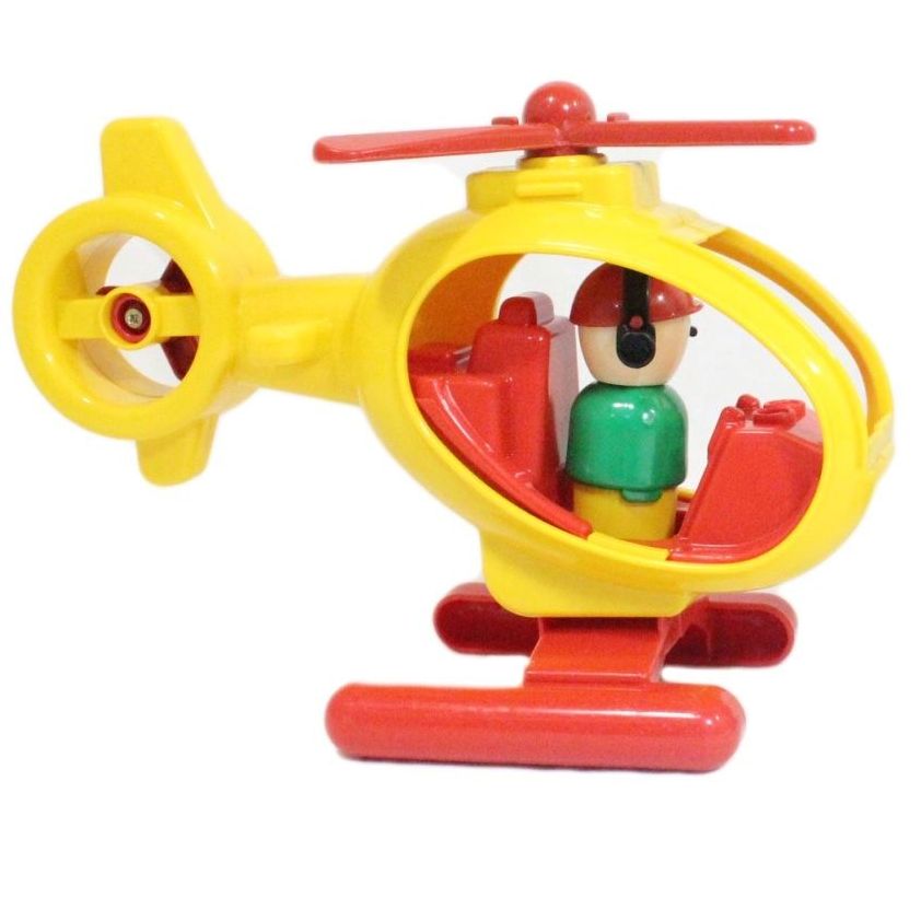 Детский игрушечный вертолет с пилотом ПК-Форма желтый Детский игрушечный вертолет с пилотом ПК-Форма желтый