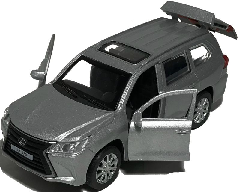 Игрушечная машинка Lexus LX-570 серебристая