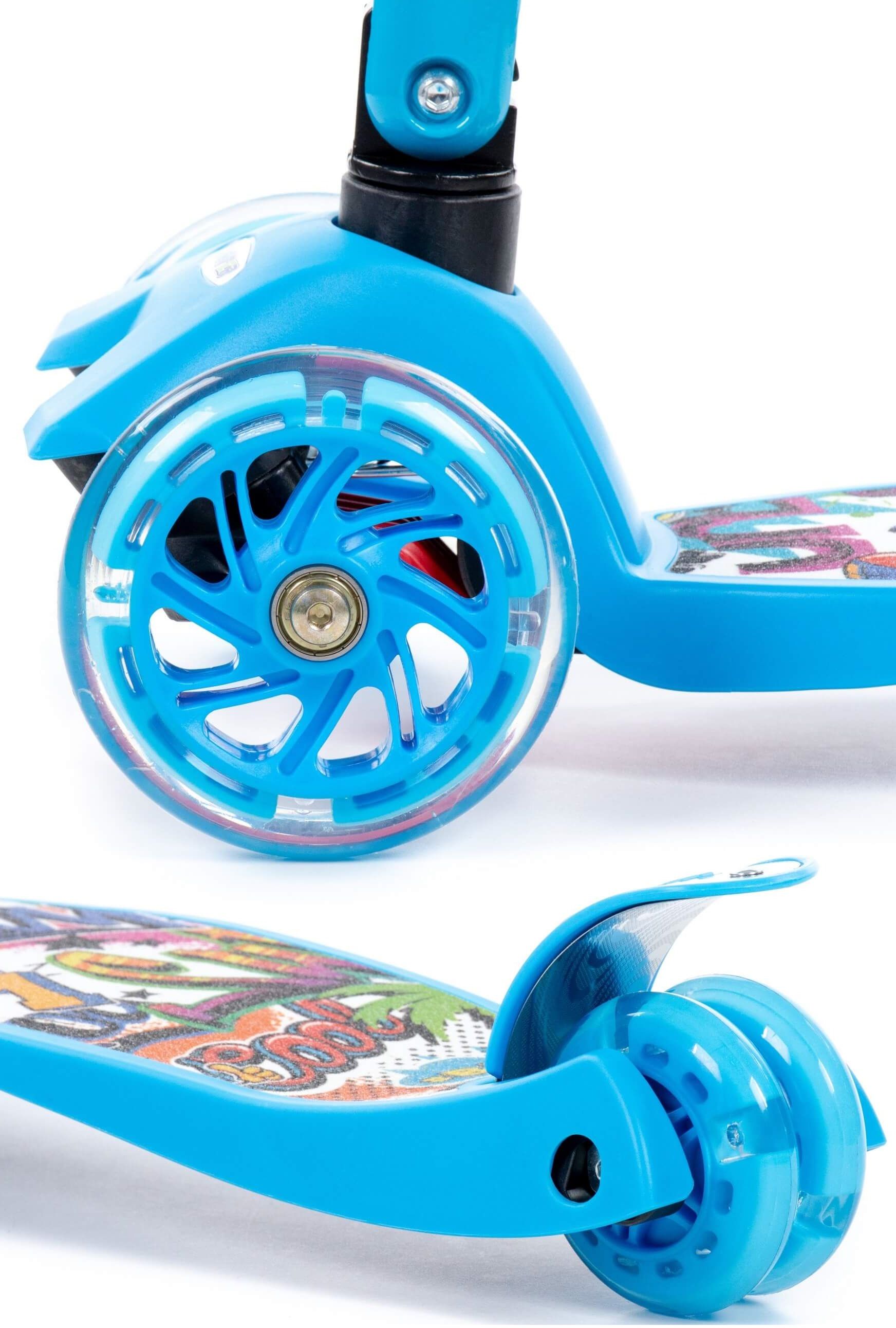 Самокат 3-х колесный голубой V2