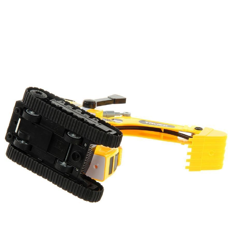 Игрушка гусеничный Экскаватор 27 см со светом, звуком и инерционным ходом желтый