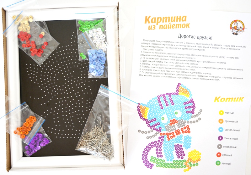 Картина из пайеток. Мозаика из пайеток