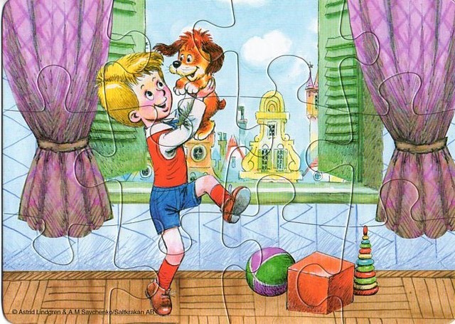 Пазлы картонные Карлсон