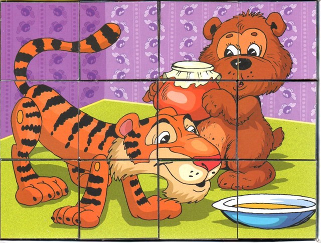 Кубики с картинками Винни-Пух