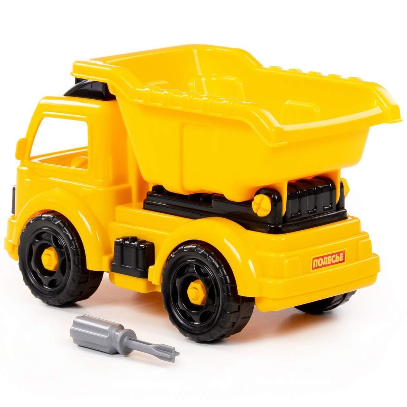 Игрушка машинка самосвал "Строительная техника" для песочницы 27 см модель для сборки 25 эл. Полесье
