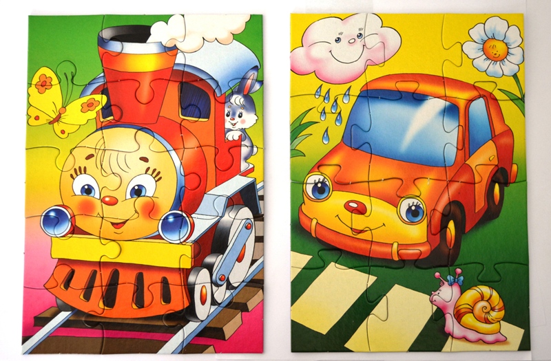 Пазлы Забавные машинки