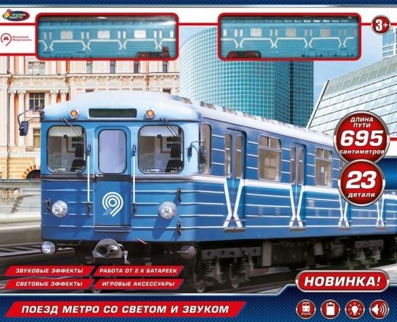 Железная дорога метрополитен с поездом метро 695 см