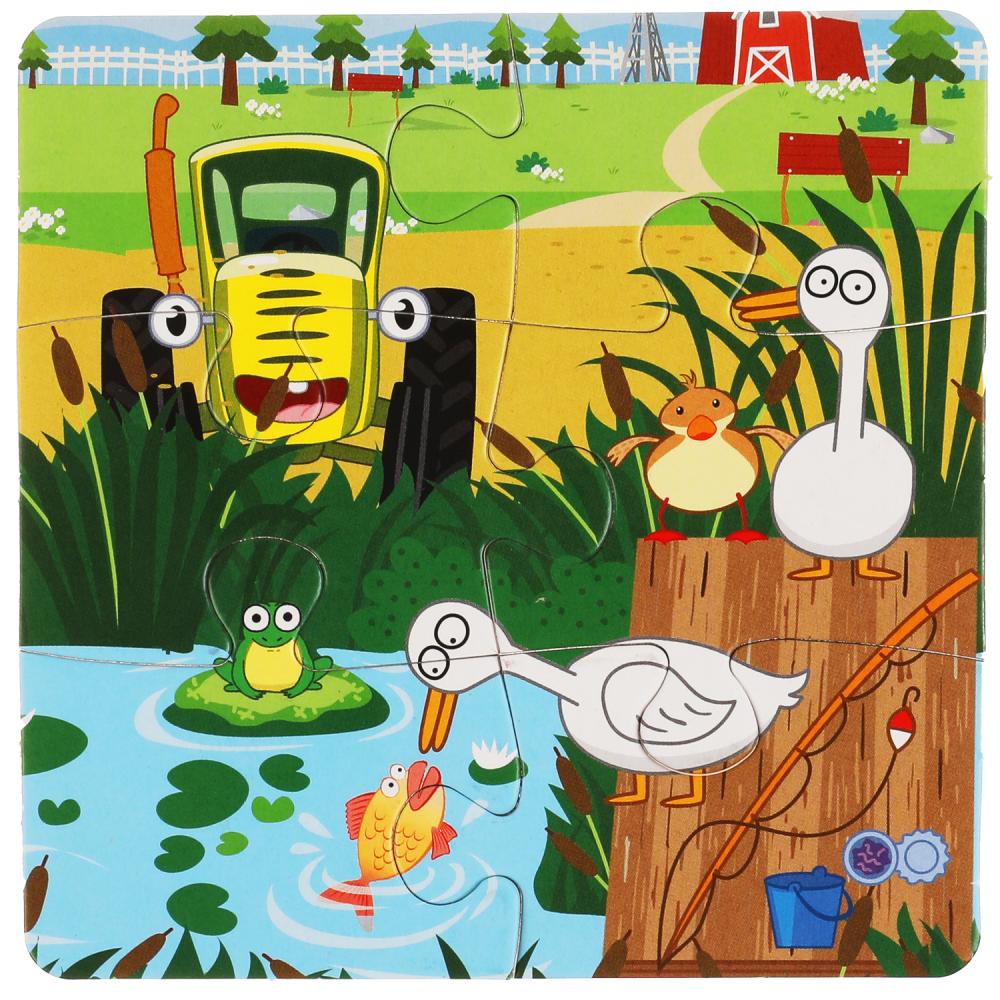 Книга с пазлами Веселая ферма Синий трактор