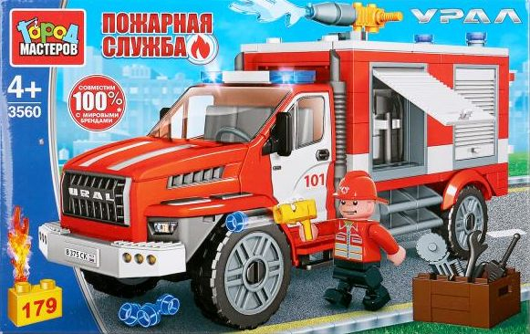 Конструктор "Город мастеров" Пожарная служба Урал Next 179 дет.