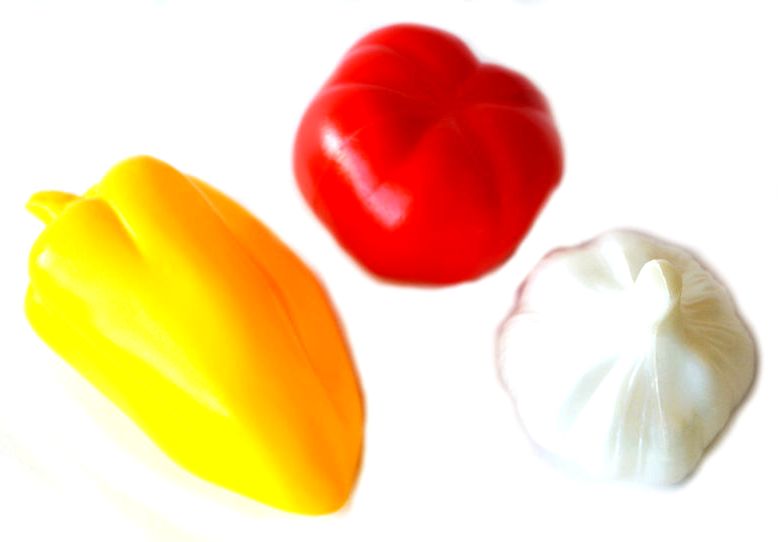 Детский набор овощей из пластмассы. Набор овощей