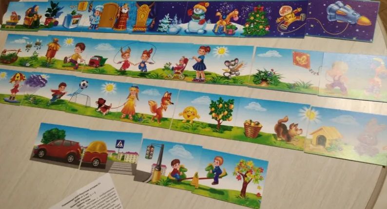 Обучающие карточки для составления предложений и рассказа 2