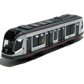 Игрушечный городской трамвай серо-белый 17 см Игрушечный городской трамвай серо-белый 17 см