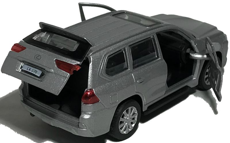 Игрушечная машинка Lexus LX-570 серебристая